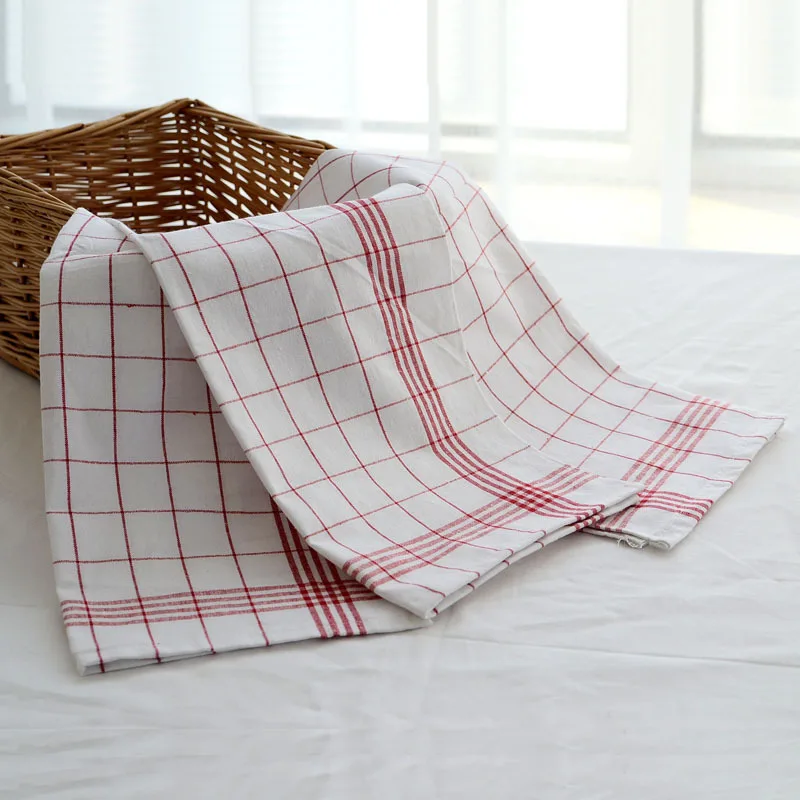 Creative Napkin Classic Plaid Rectangular Cotton And Linen Fabric Home Kitchen Fabric Napkin Placemat Tea Towel Home Supplies