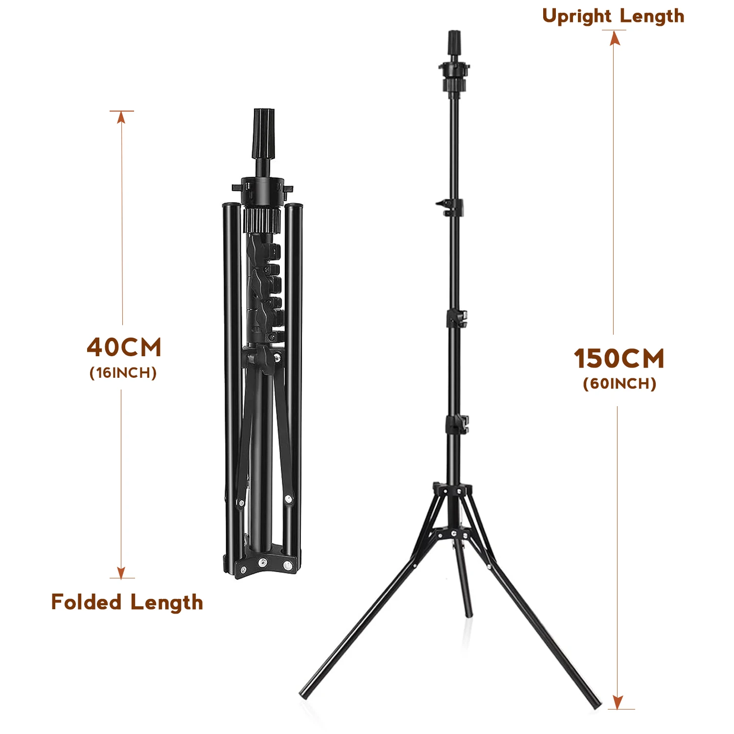 Soporte de cabeza de maniquí para peluca, trípode ajustable de 150cm, 59 pulgadas