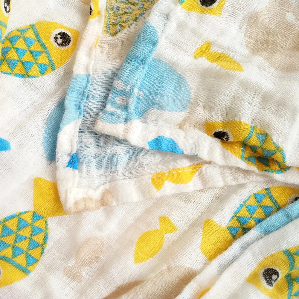 أربع طبقات 140*100 سنتيمتر 100% القطن الطفل بطانية موسلين تنفس التقميط تلقي بطانية لحديثي الولادة ، مثالية #3