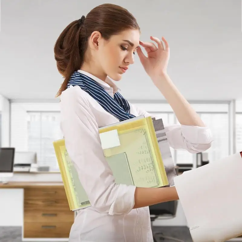 Clear File Bags Document Organizers With Snap Button A4 Size Document Organizers With Snap Button Waterproof Office Supplies