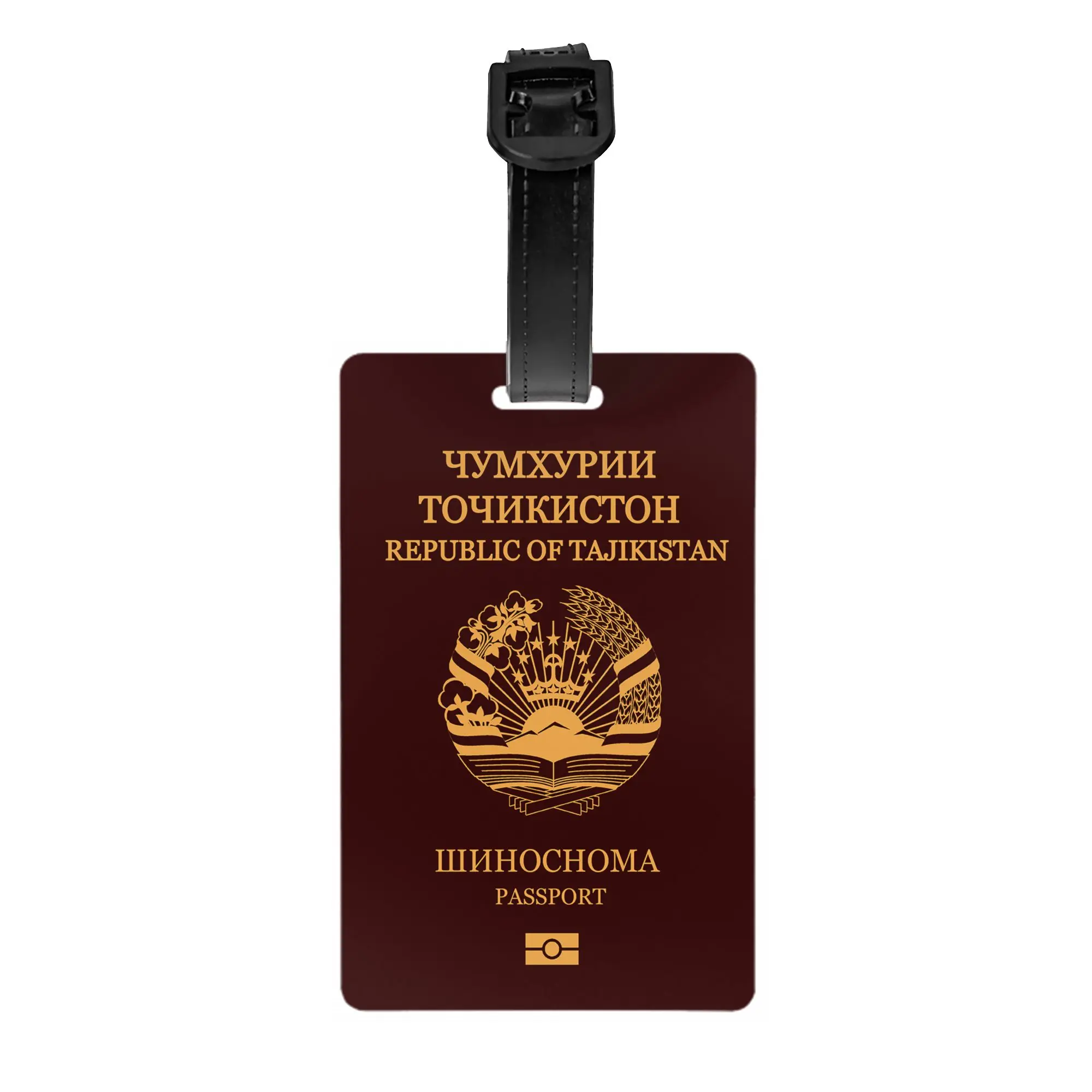Tajikistan passport Luggage Tag  Suitcase Baggage Privacy Cover ID Label