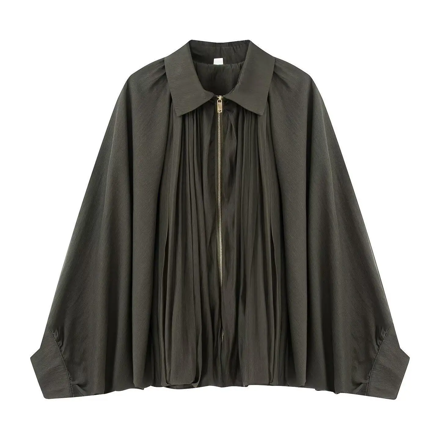 Autumn Fluffy Pleated Foreign Trade Women's Pilot  Jacket Women Jacket