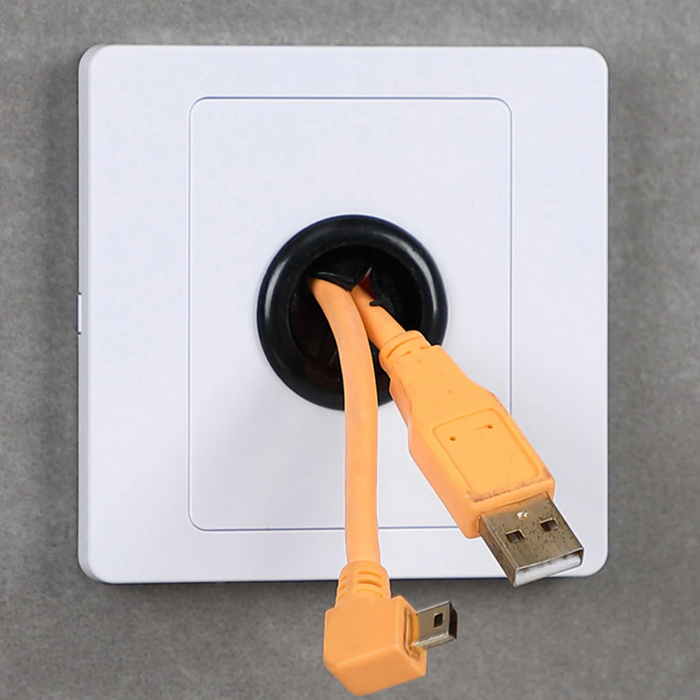 

2 Pcs Cable Pass Through Wall Plate Whiteboard Cover Rubber Gasket Outlet Covers Blank Panel Hole Electrical Equipment Product