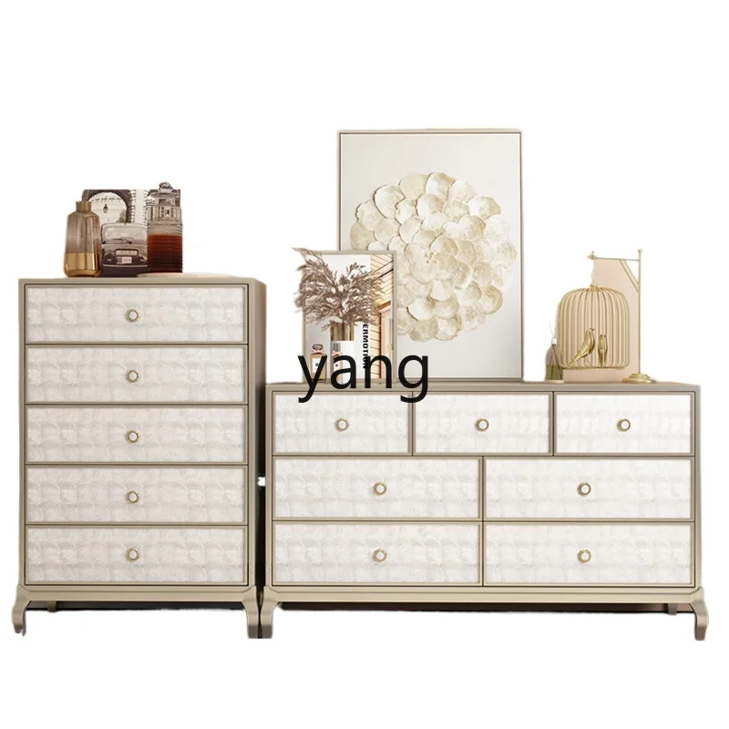 

CX light luxury solid wood modern simple living room storage side cabinet
