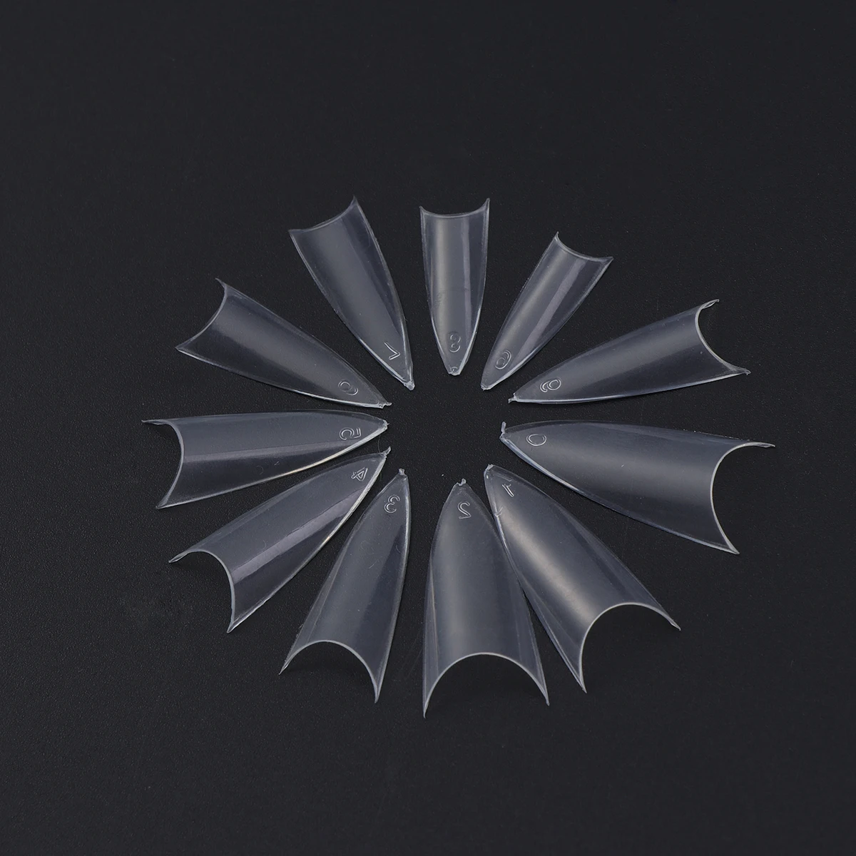 500 stks Sharp Fake Tips Clear Cuspate Vorm Voor Nail Art Acryl Gel Kunstnagels Duurzame Transparante Nagelbenodigdheden