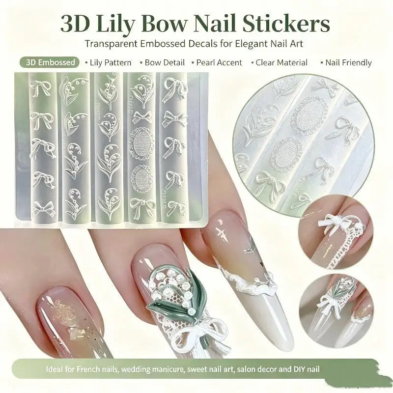 Silikon 3D Schleifenblumen Nagelkunst-Schablonen Langlebige Wiederverwendbare DIY Maniküre-Formen für Nagelkunst-Liebhaber Geburtstagsgeschenk – Detail 3