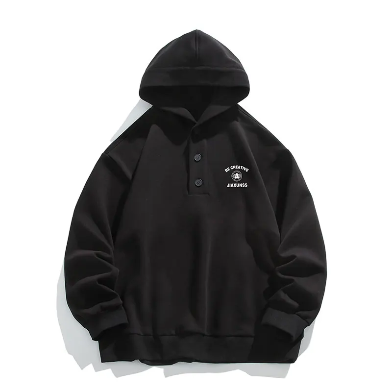 Korean Wind Classic Loose Print Hooded Sweatshirt Casual Sports Pullover Hoodie Oversized Men Women Hooded