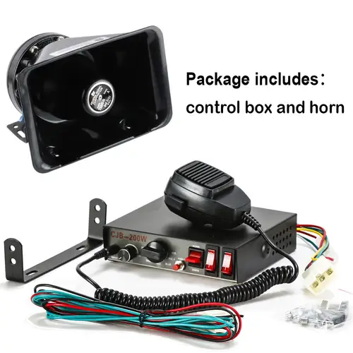Vehicle Warning Horn Car Police Siren Speaker 200W 8 Loud Sound Microphone Loudspeaker Emergency Alarm System 12V 24V - Image 8