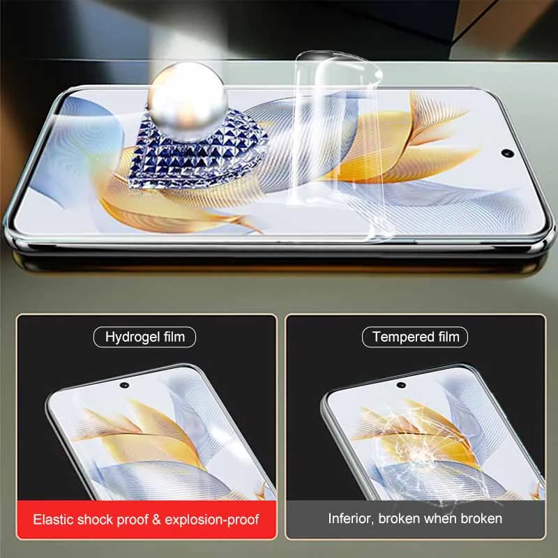 1-4 Stuks Volledig Gebogen Hydrogel Film Voor Eer 90 Screen Protector Niet Glas Xonor Honar 90 Honor90 Zachte Beschermende Film REA-AN00