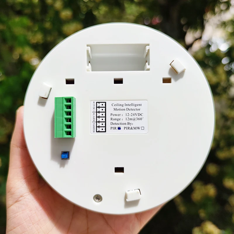 12-24V 360° Wired Ceiling Type PIR Motion Sensor 12M Detecting Distance Anti-pet Anti-tamper for Security Protection