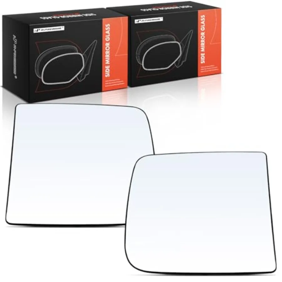

2-PC Driver and Passenger Side Upper Non-Heated Mirror Glass with Backing Plate Compatible with Ram 1500 2019 2020 2021 2022 -