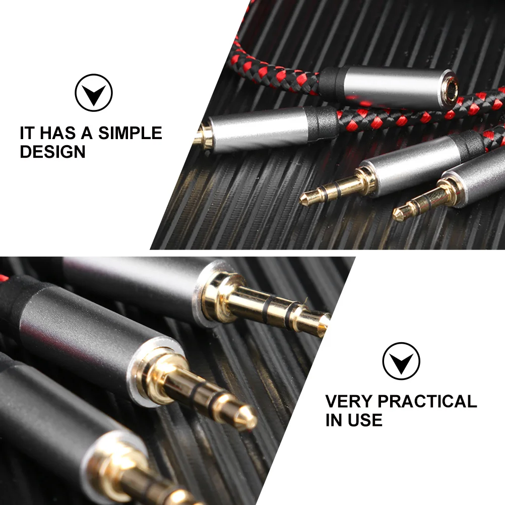 

Headphone Audio Splitter 3-Way Adapter Cable 35mm Combo Port to Microphone Headphone Splitter for Portable Devices Audio