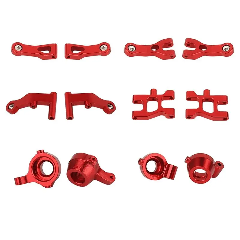 

【NEW USER EXCLUSIVE】12Pcs Metal Front And Rear Steering Cup Hub Carrier Set For MN68 MN 68 1/16 RC Car Upgrade Parts Accesso