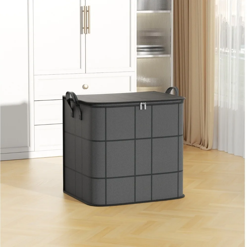 Foldable Clothes Storage Bins with Durable Handle Clothes Organizer Quilt Storage Bag Multifunction Waterproof