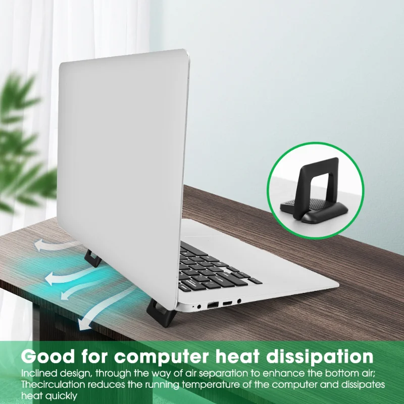 1/2 Pairs Plastic Mini Laptop Riser Invisible Stand Foldable Universal Desktop Cooling Holder for Macbook Notebook Feet Holder