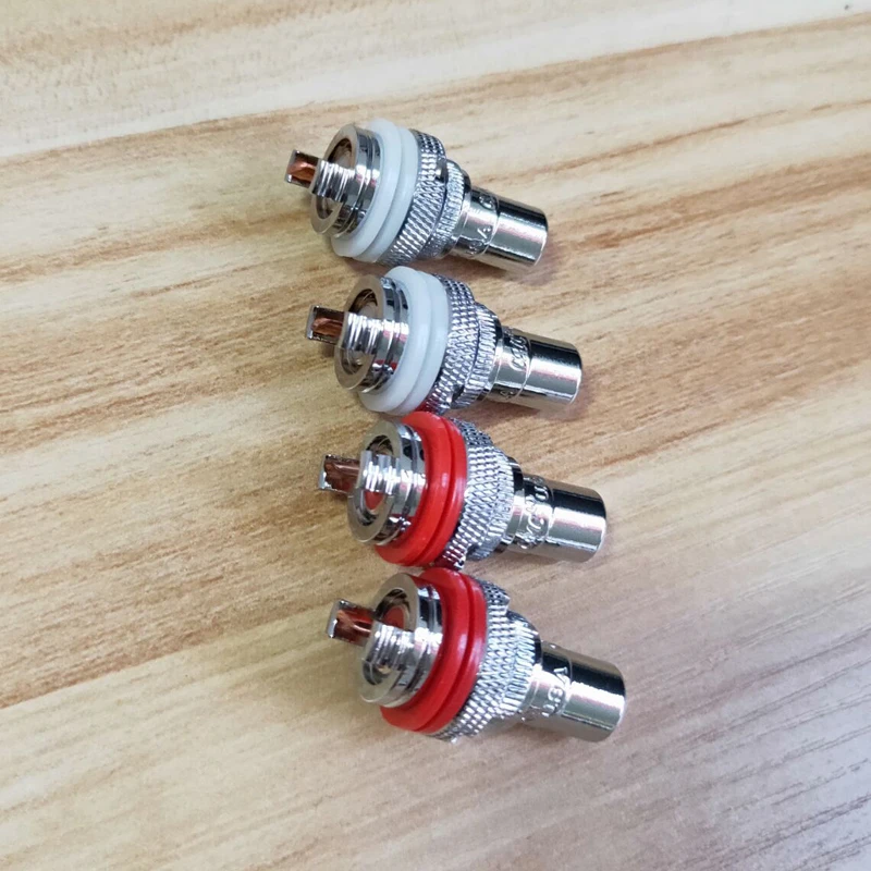 Złącze RCA miedziane, rodowane/pozłacane, gniazdo RCA CMC do głośników, złącza audio, panelowe złącze RCA żeńskie — zdjęcie produktu 2