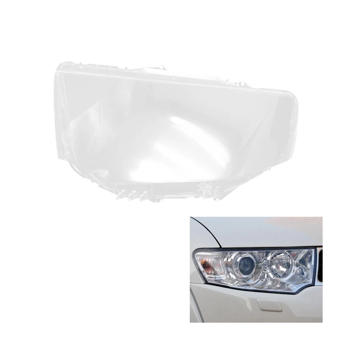 For Mitsubishi Pajero Sport 2013-2015 Right Headlight Shell Lamp Shade Transparent Lens Cover Headlight Cover