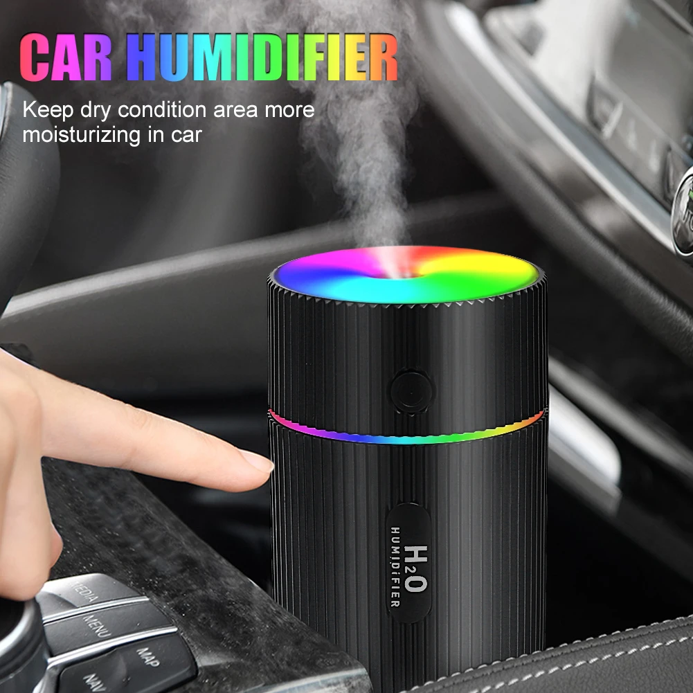 

220ML Mini Car Air Humidifier USB Ultrasonic Essential Oil Diffuser Smart Purifier Home Aroma Anion Mist Maker with LED Light