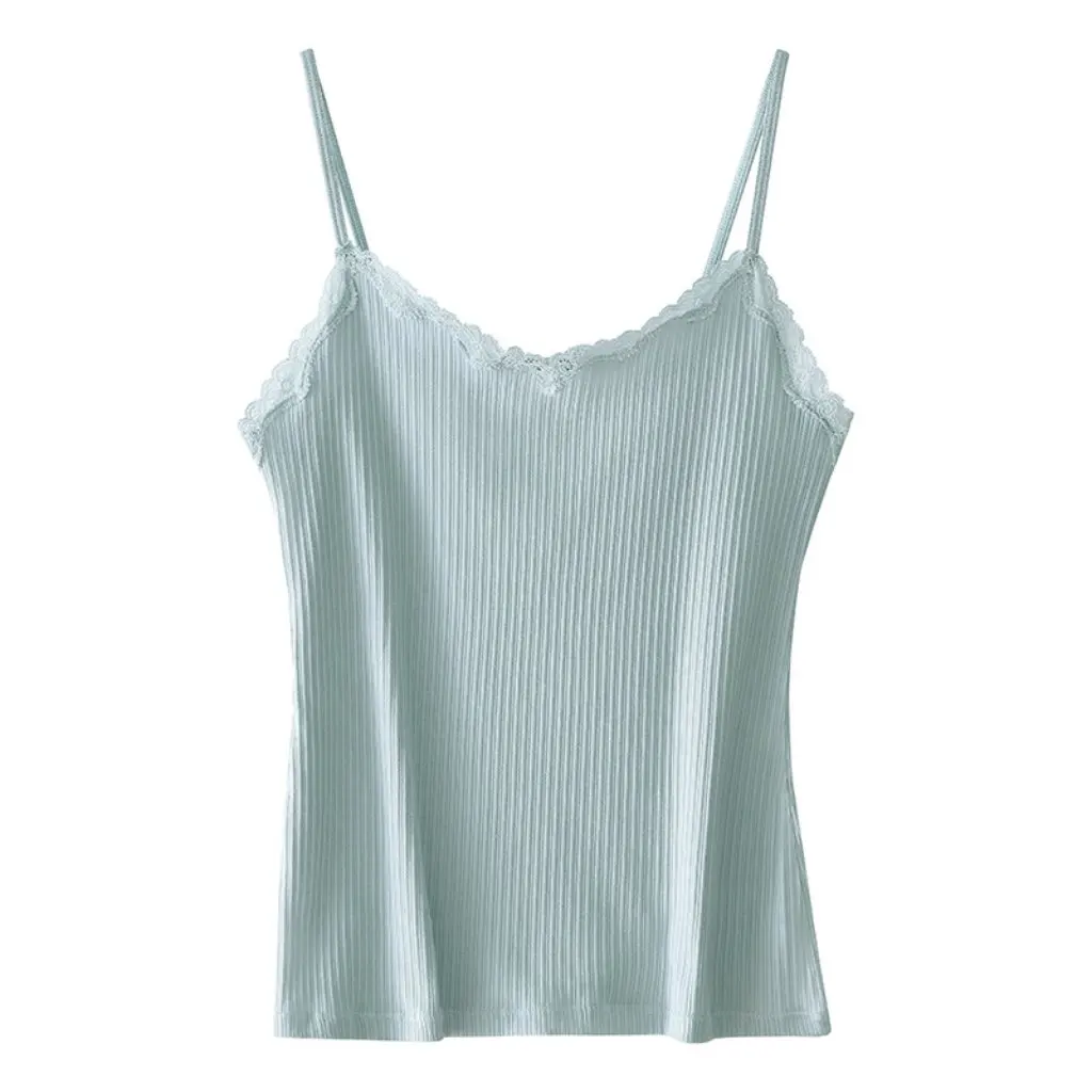 

Women's Pure Cotton Camisole Inner Base Shirt Solid Color Summer Underwear Thin And Refreshing Home Wear Top