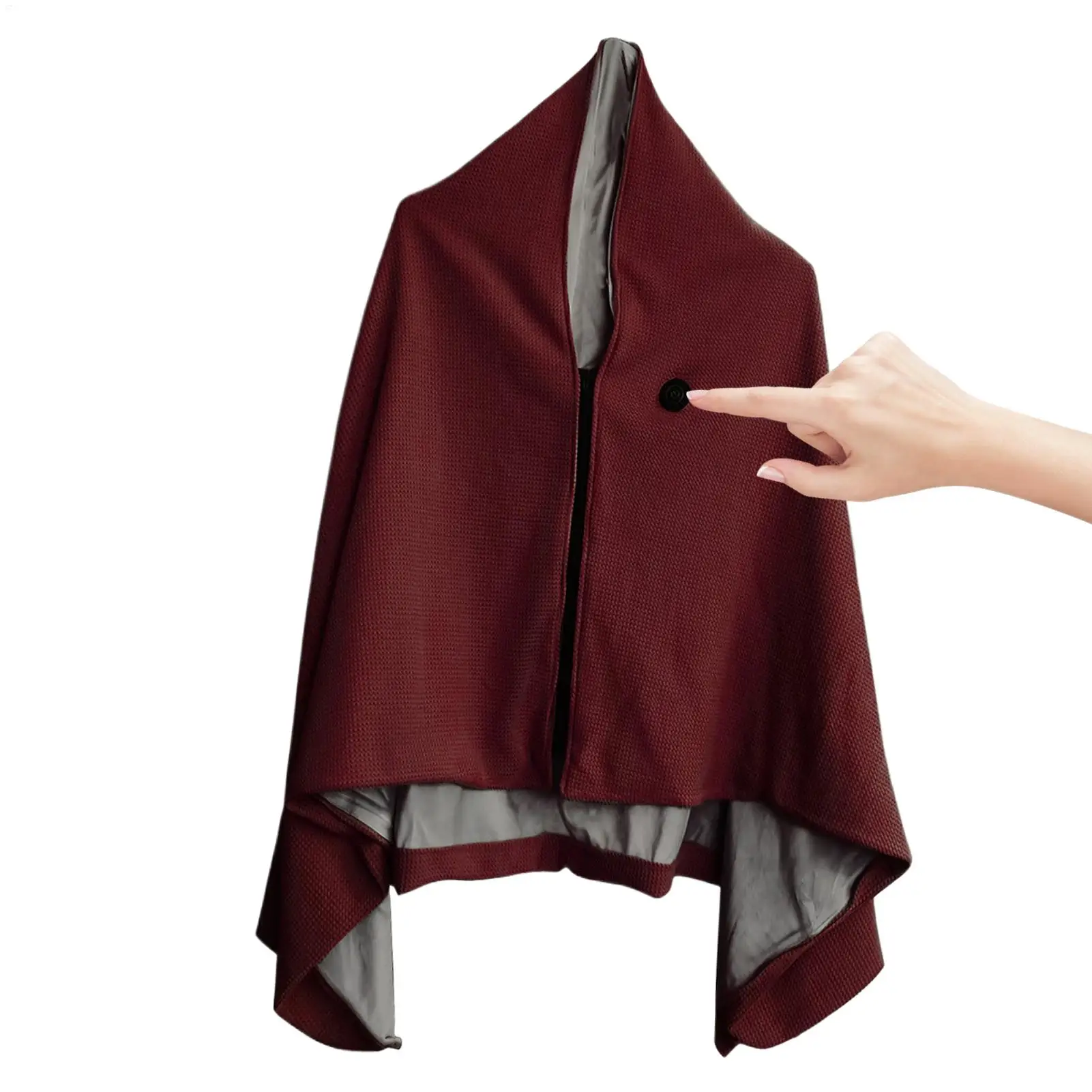 

Heated Blanket Shawl Zipper USB Warm Shawl With 3 Levels Thickened Electric Blanket For Camping Office Outdoor Travel Bedroom