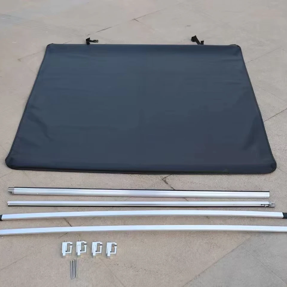 Flying Wing Custom Retractable Sierra Vinyl Tonneau Cover Soft Roll-up Truck Bed Waterproof Function For  Ram  Chevy