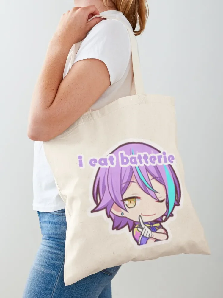 

i eat batteries rui kamishiro project sekai meme Tote Bag Beach bag bag for beach Customizable tote shopper women canvas