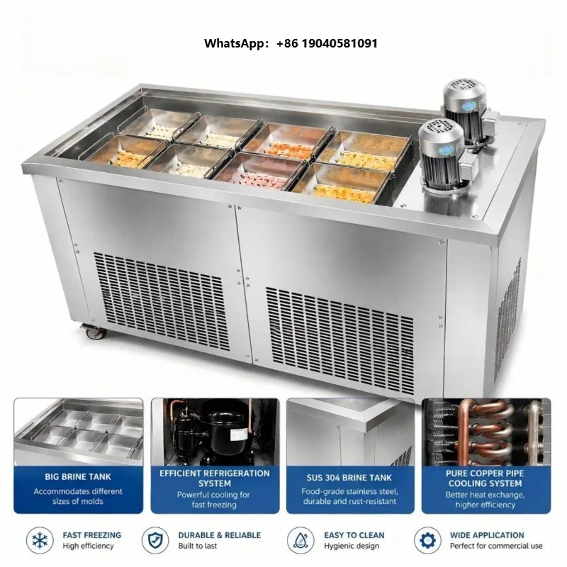 Automatic Fruit Frozen Confection Stick Forming Equipment Stainless Steel Commercial Cooling System High Output Food Machinery