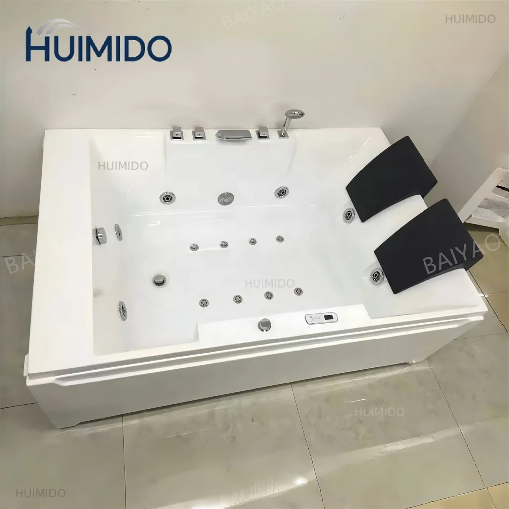 2 Person Indoor Jacuzzi Bathtub Whirlpool Massage Spa Tub With Air & Water Jets For Romantic Couple Jakuzzi AO403G