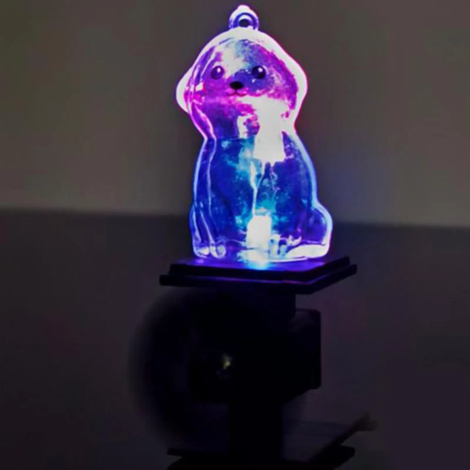 Estatua de perro, decoración iluminada para motocicleta, estatuilla de Animal alimentada por viento para manillar de motocicleta, ciclismo al aire libre, conducción nocturna