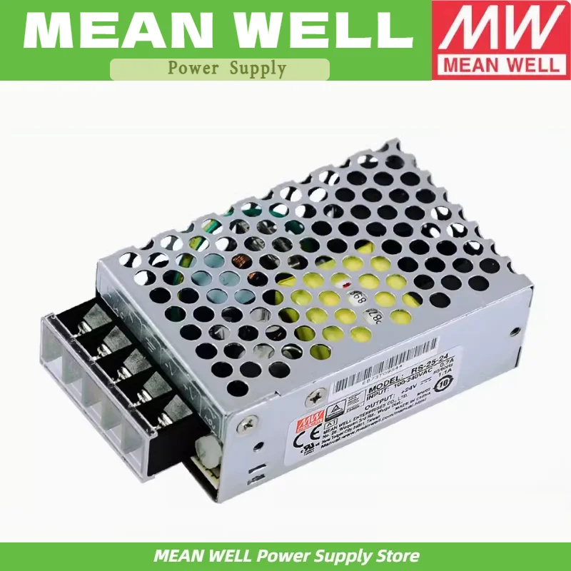 

MEAN WELL RS-25 RS-25-5 RS-25-12 RS-25-24 Single Output Switching Power Supply RS-25 5V 12V 24V
