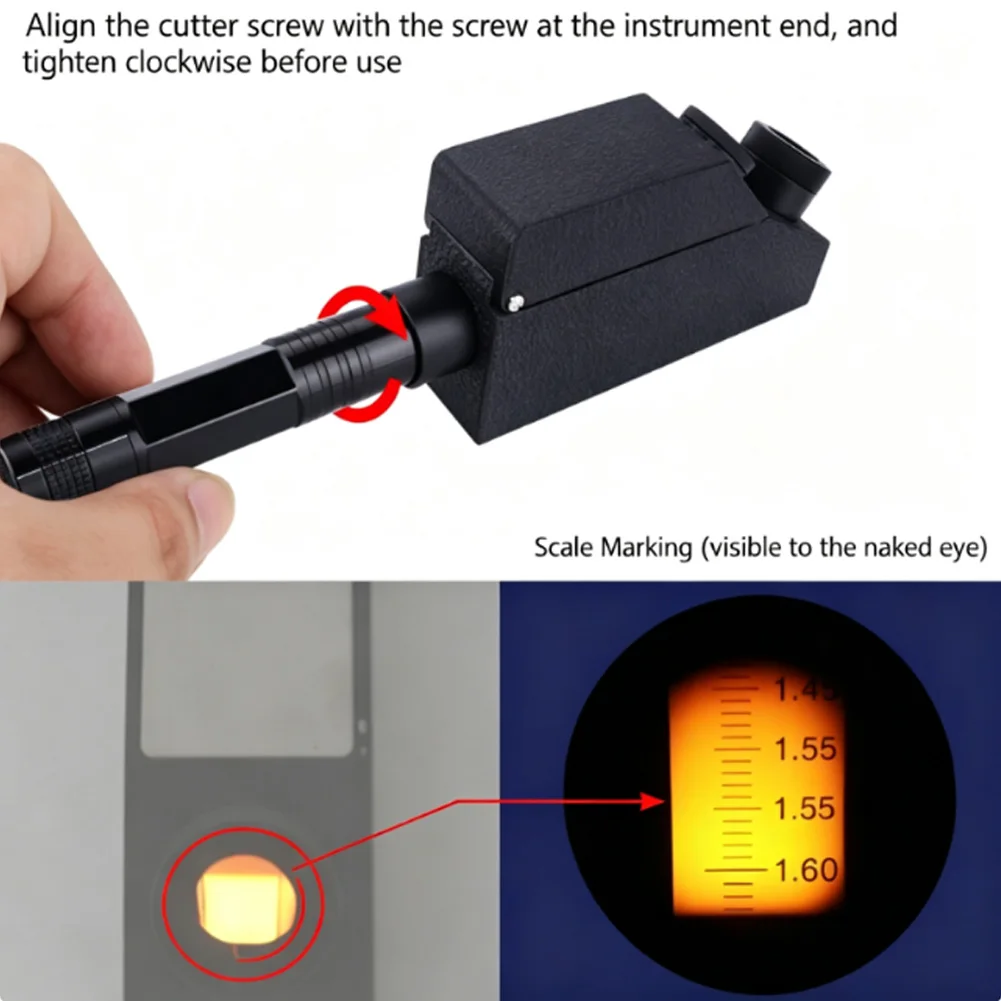 Lightweight Gem Refractometer RHG181 with Illuminated Measurement Zone and 30x Loupe for Reliable Stone Identification Anywhere