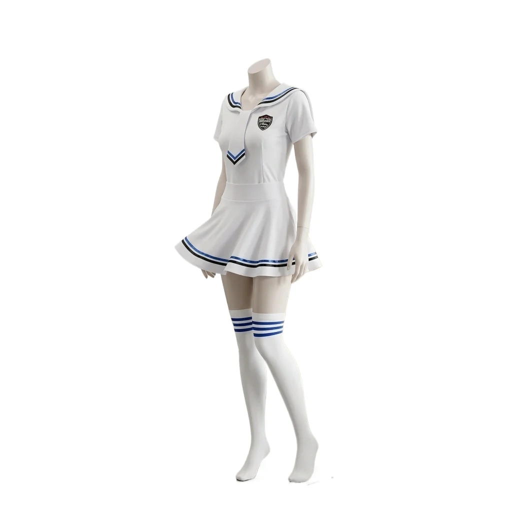 Women's Jk Sailor Suit Navy Collar Role Play Maid Outfit Soccer Babe Cheerleading Uniform Short Skirt Role Play Underwear