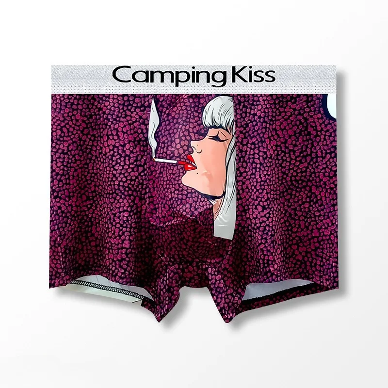 

Personalized Print Man Flat Breathable Boxers Shorts U Convex Pouch Soft Qucik-Dry Male Panties Ball Pouch Erotic Mens Underware