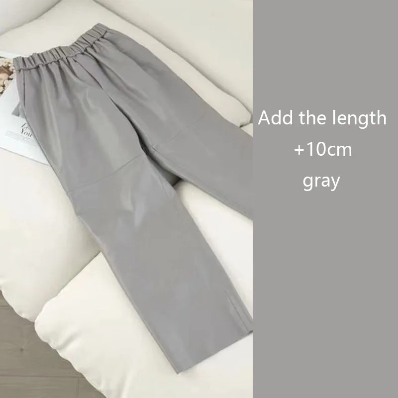 NONE Echte Leder Haremshosen Schaffell Schwarz Plus Size 4
