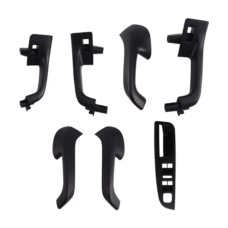 ABQB-Window Switch Bezel Cover 7PCS Black Interior Handle Door Grab For Golf 5 Gti-MK5 Jetta Inner Armrest 1K4868049C