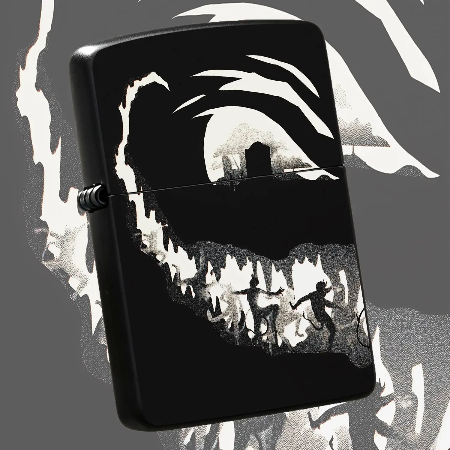 Creative Silhouette Art Lighter, Unique Dark Shadow Dance Ruin Pattern Design, Portable Stylish Ignition Tool For Daily Use, Distinctive Artistic Ornament, Ideal Gift For , Party, Camping And Various Scenario A Humorous And Interesting Ligh