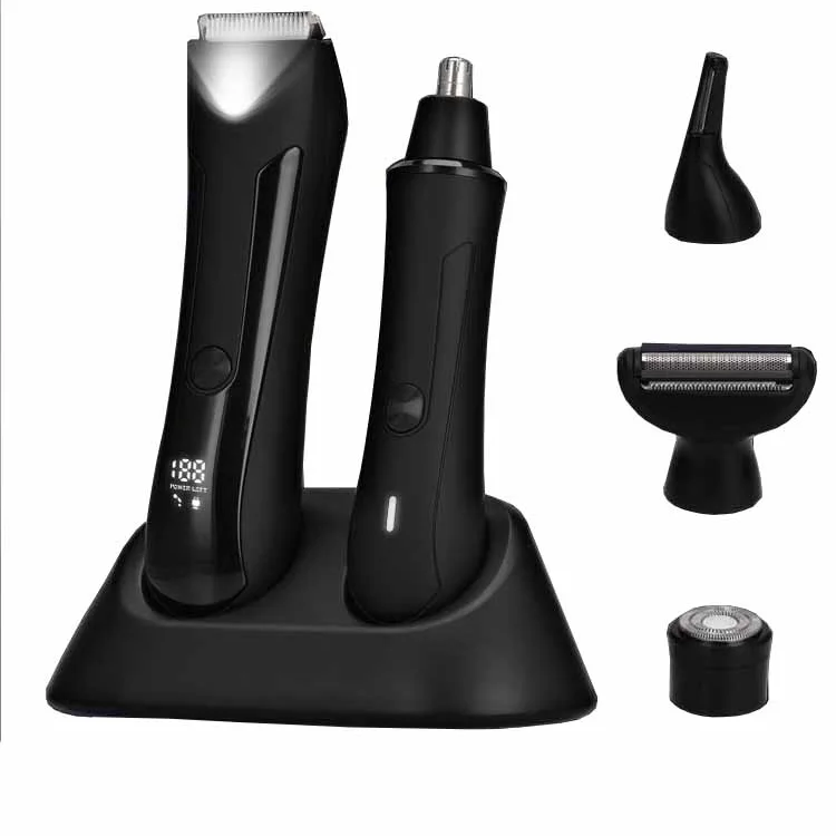 ホットセール！充電式電動メンズ耳鼻毛トリマーセット、ボディヘアトリマー、睾丸陰部毛シェーバー（男性用）