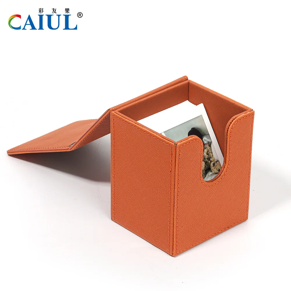 Caiul Square Leather Holder Case for Fujifilm Instax Link SQ40 SQ1 SQ6 SQ10 Instant Film Camera Photo Storage Box