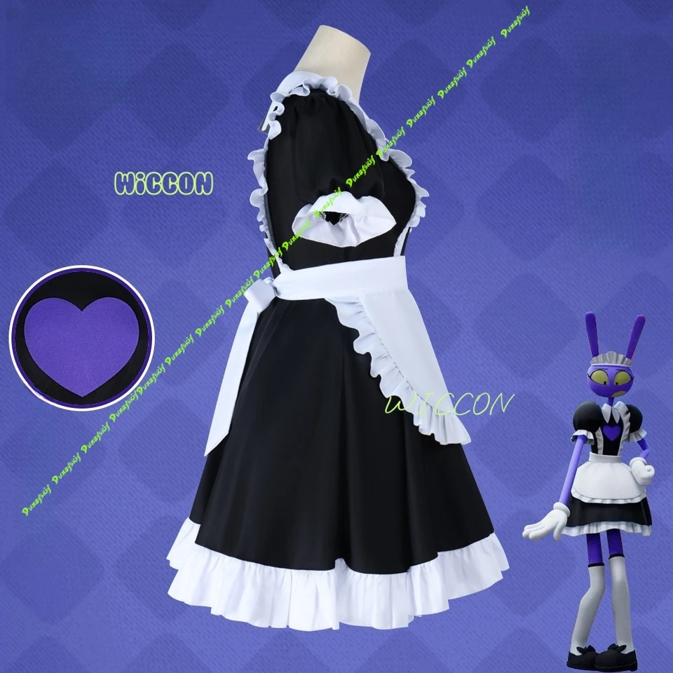 The Amazing Digital Jax Cosplay Maid Outfit - Complete Costume Set with Props | Halloween, Carnival