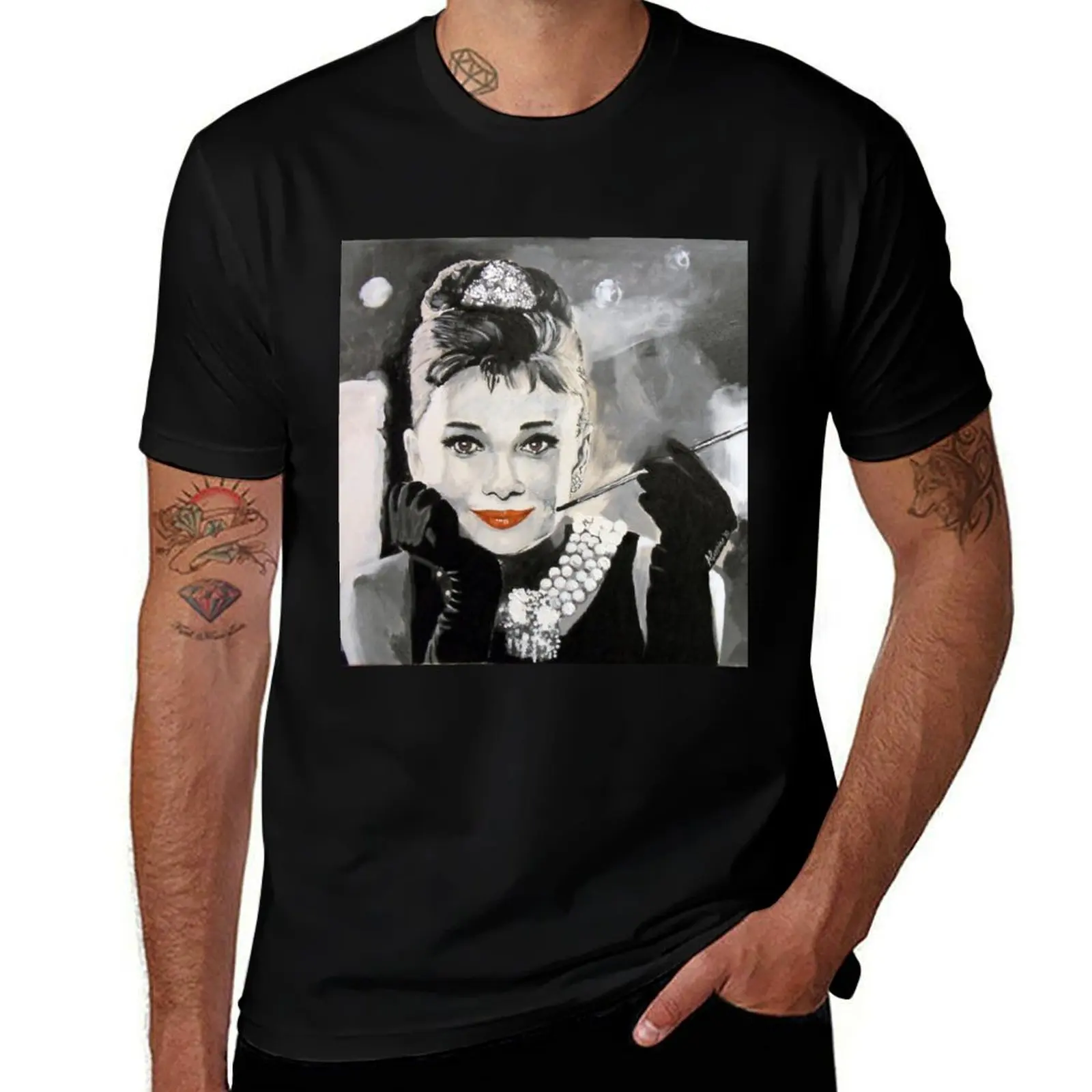 

Audrey in Breakfast at Tiffanys T-Shirt oversized t shirt clothes sublime quick-drying mens champion t shirts