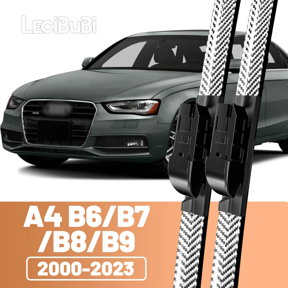 

2pcs Front Windshield Windscreen Wiper Blades Carbon Fibre Wipers For Audi A4 B6 B7 B8 B9 2000-2023 2004 2008 2009 2016 2017