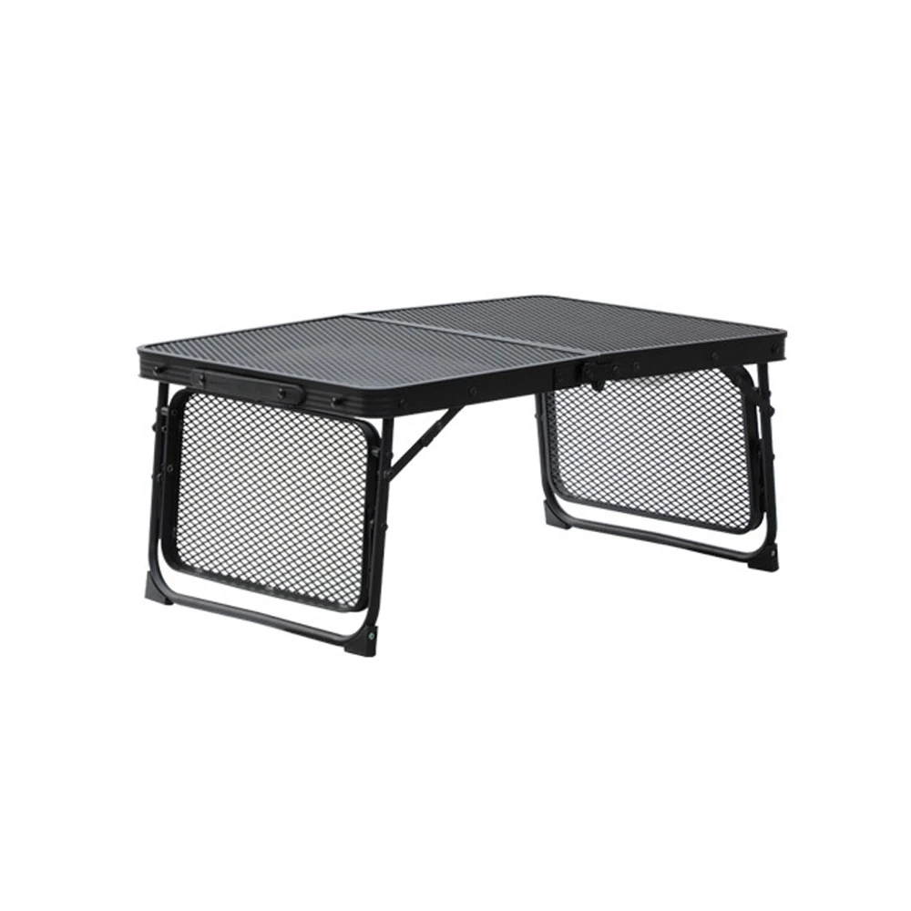 Outdoor folding grid table portable camping picnic camping supplies car table barbecue equipment field tables