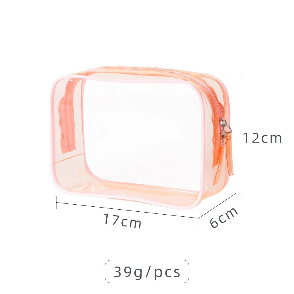 Kawaii لطيف حقيبة مستحضرات التجميل الشفافة سعة كبيرة المحمولة السفر منظم مستحضرات التجميل جديد واضح مقلمة مخزن للمكياج حقيبة
