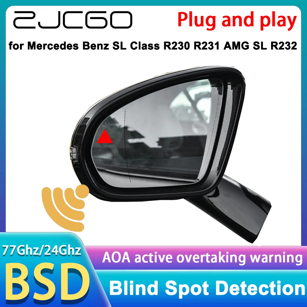 for Mercedes Benz SL Class R230 R231 AMG SL R232 Active Blind Spot Assist Detection Monitoring BSA System 77GHz Radar Detector