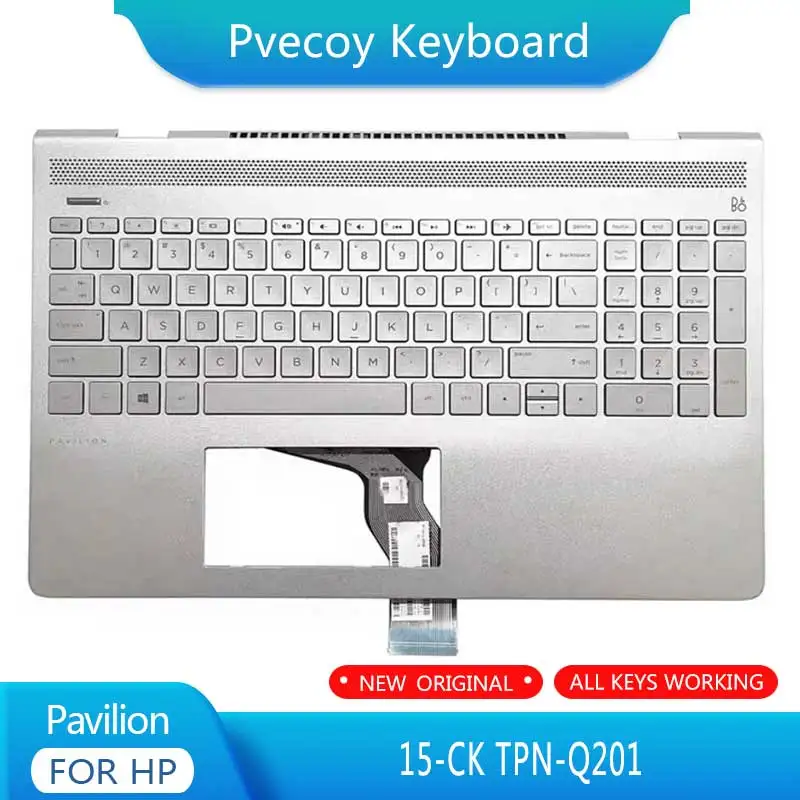 

New For Pavilion 15-CK TPN-Q201 Laptop Palmrest Case Keyboard US English Version Upper Cover