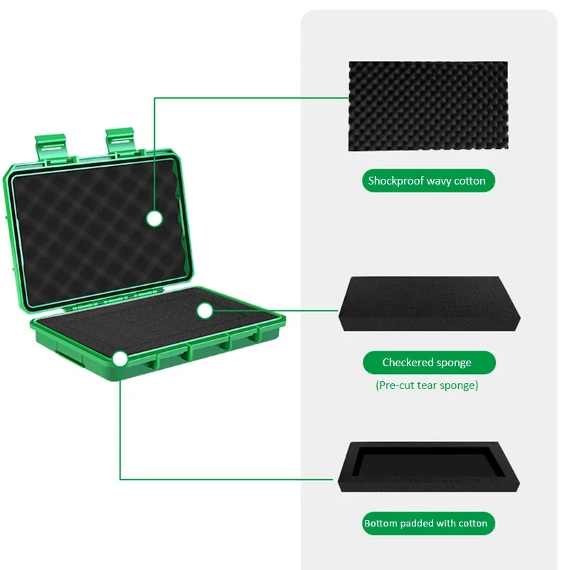 1PC Waterproof Storage Case Sealed Small Precision Instrument Parts Tool Storage Box Shockproof Safety Protect Equipment Box