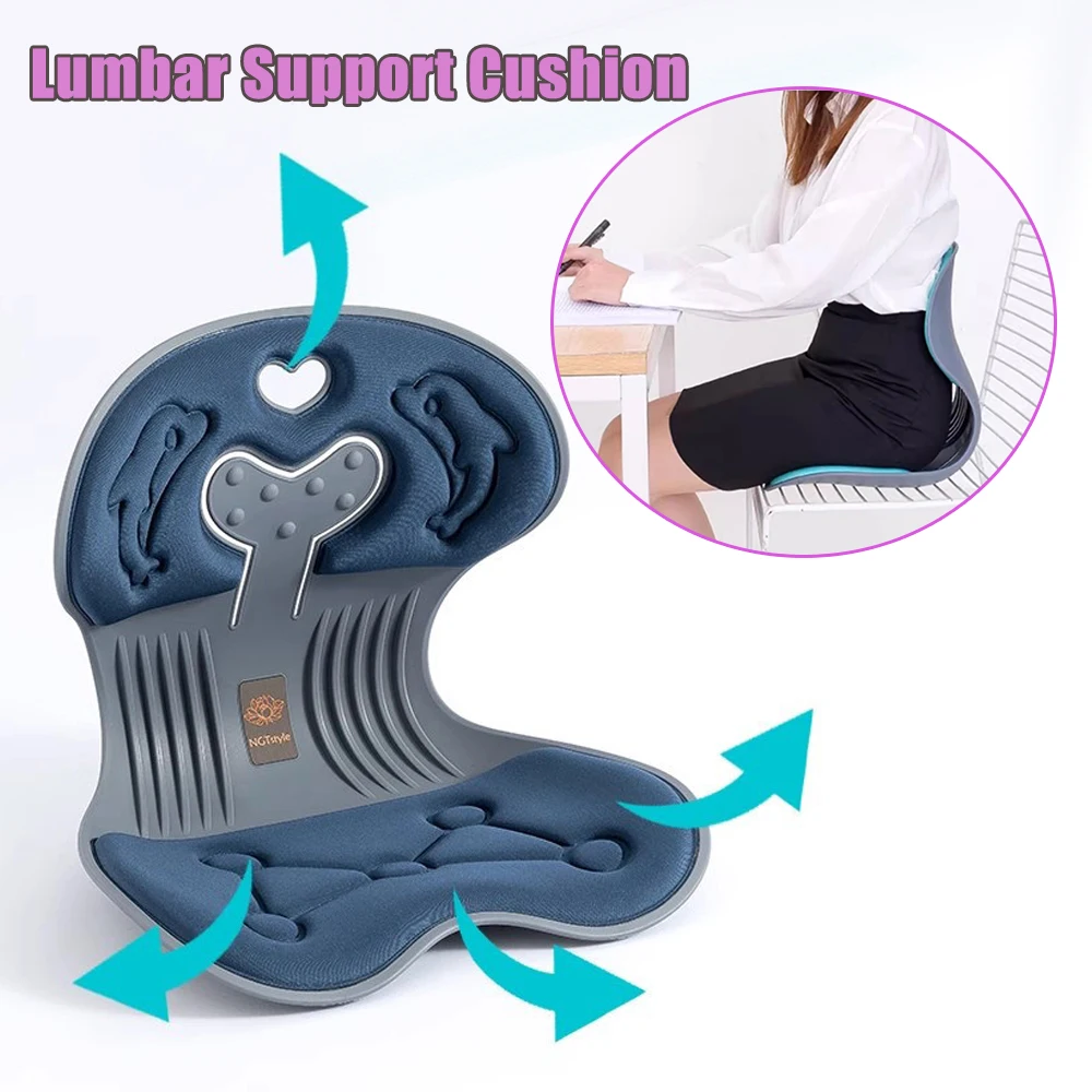 

Breathable Mesh Ergonomic Lumbar Support Cushion Swirl Adjustable Backrest Pad Chair Back Pain Relief Car Seat Computer Chair