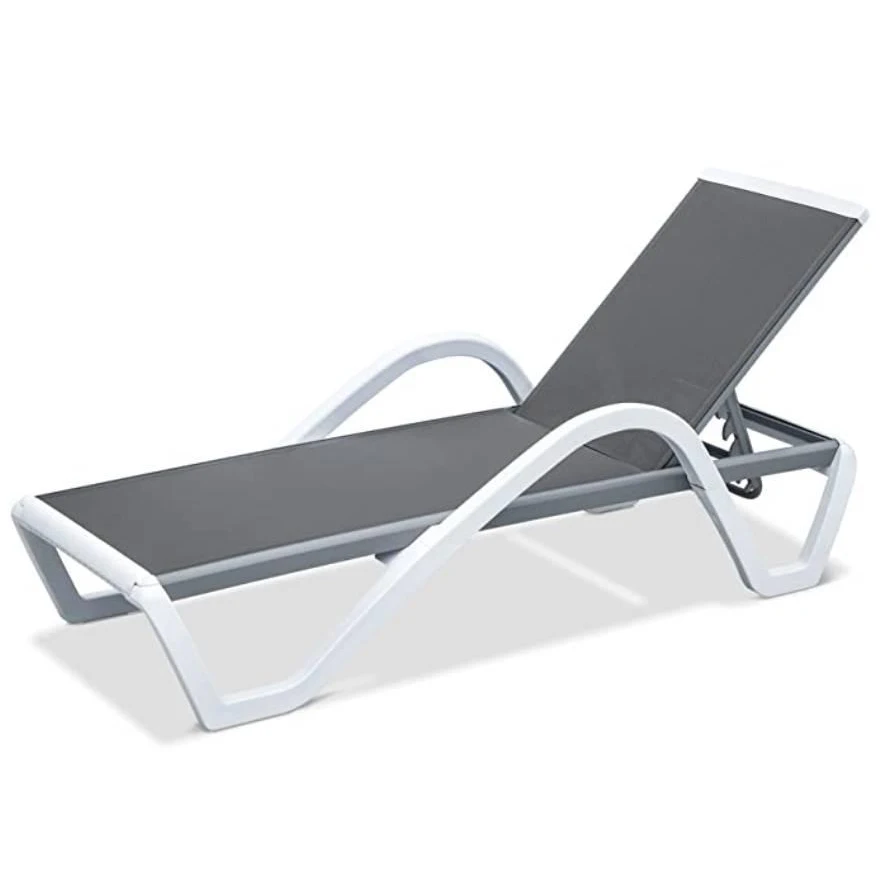 

Modern Style Outdoor Aluminum Fabric Sun Lounger Daybed Garden Beach Pool Deck Chair for Leisure for Swimming Pool Use