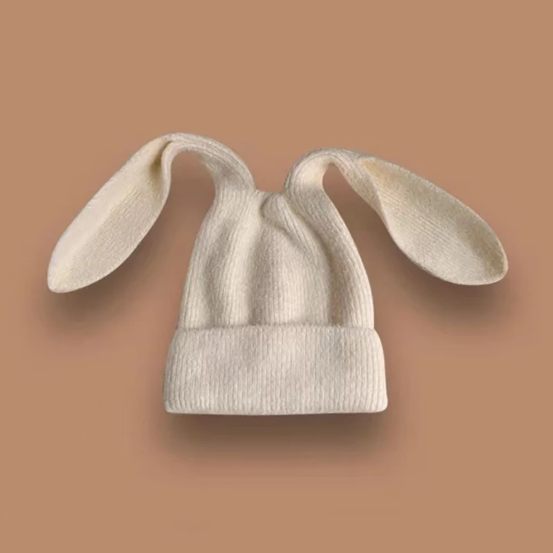 Long Ear Hat Crochet Knitted Hat Cute Bunny Hat Rabbit Ears Hats For Women Winter Warm Hats Warm Caps