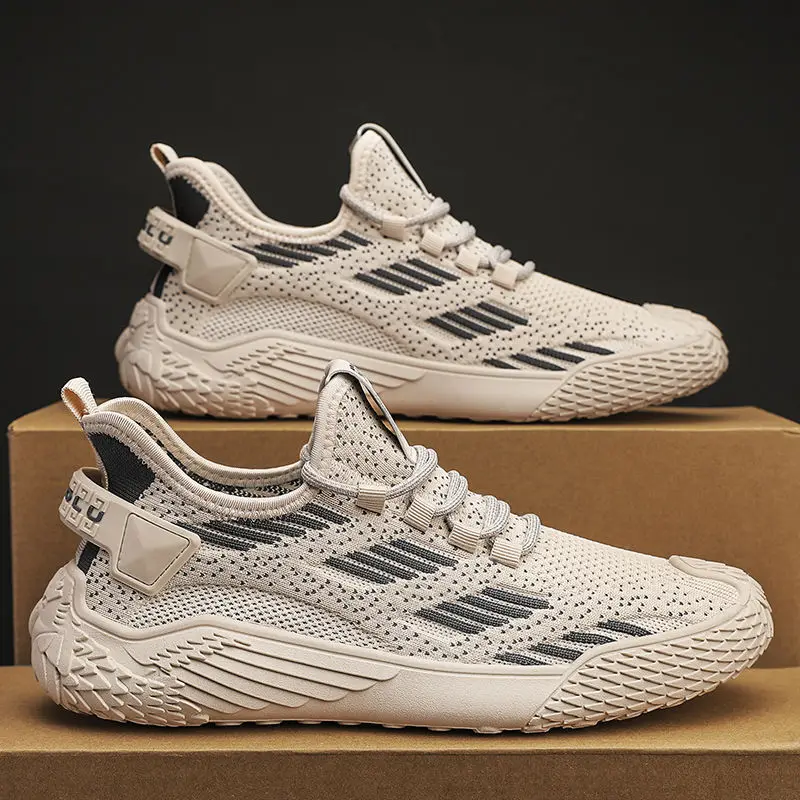 

2025 Hot Sale Lightweight Men Casual Shoes Breathable Slip on Male Casual Sneakers Anti-slip Men's Flats Outdoor Walking Shoes